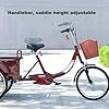 Tricycle For Adults, Tricycle Bicycle With 3 Wheels,20 Inchs Single Speed Cruiser Trike With Large Basket, Heavy Duty 3 Wheel Bike For Adult,for Recreation, Shopping(M) #5