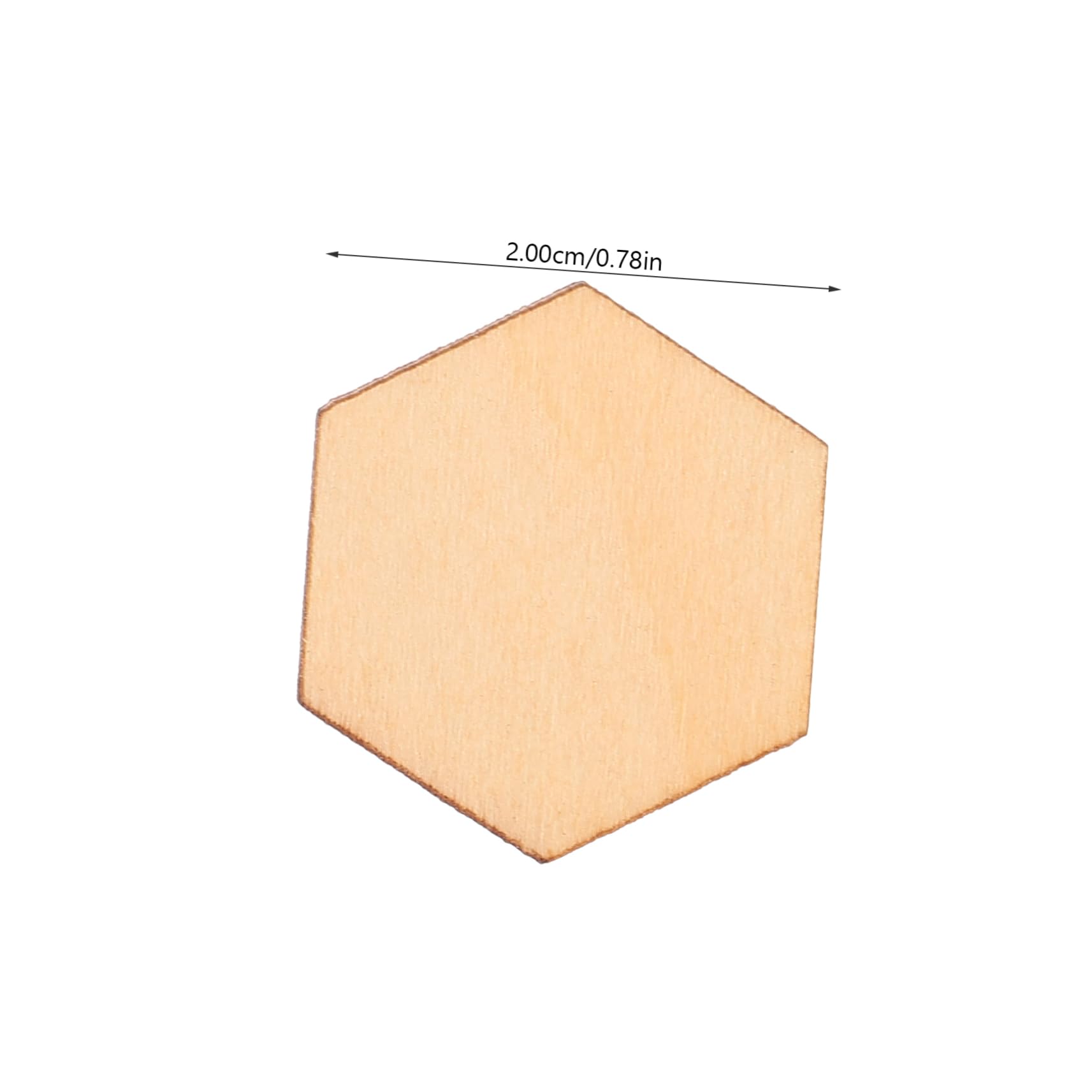 Mipcase 100 Pezzi Decorazioni in Legno Esagonali in Faggio, Ornamenti per Lavoretti Natalizi, Decorazioni Legno Natalizie Fai da Te