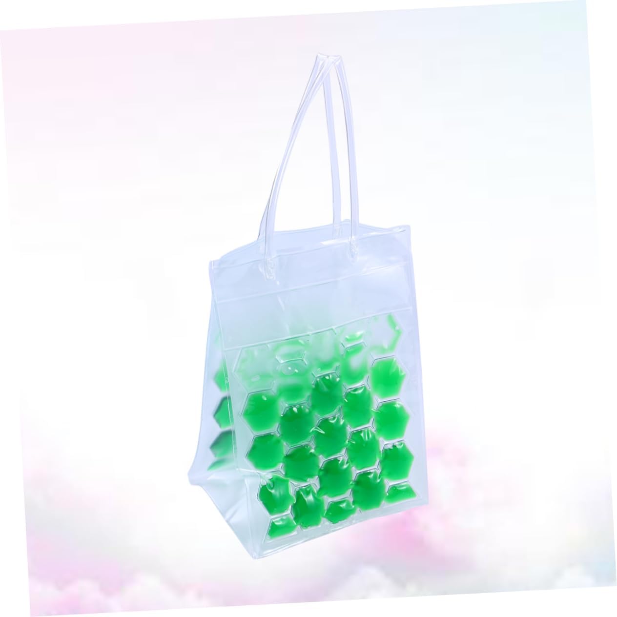 2 Pack Wine Bottle Chill Cooler Bag 750ml PVC with Handles | Reusable Gel-Filled Design, Keeps Beverages Chilled, for Beer and Wine Bottle Use, Green Color