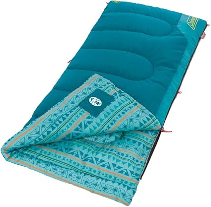 Coleman Kids 50°F Sleeping Bag, Comfortable Youth Sleeping Bag for Sleepovers