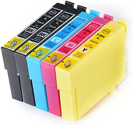 (5-pack) 29XL Compatible Non-OEM Printer Ink Cartridges for Epson Expression Home XP-235, XP-245, XP-247, XP-332, XP-335, XP-342 and XP-442 Printers with New Updated Chips