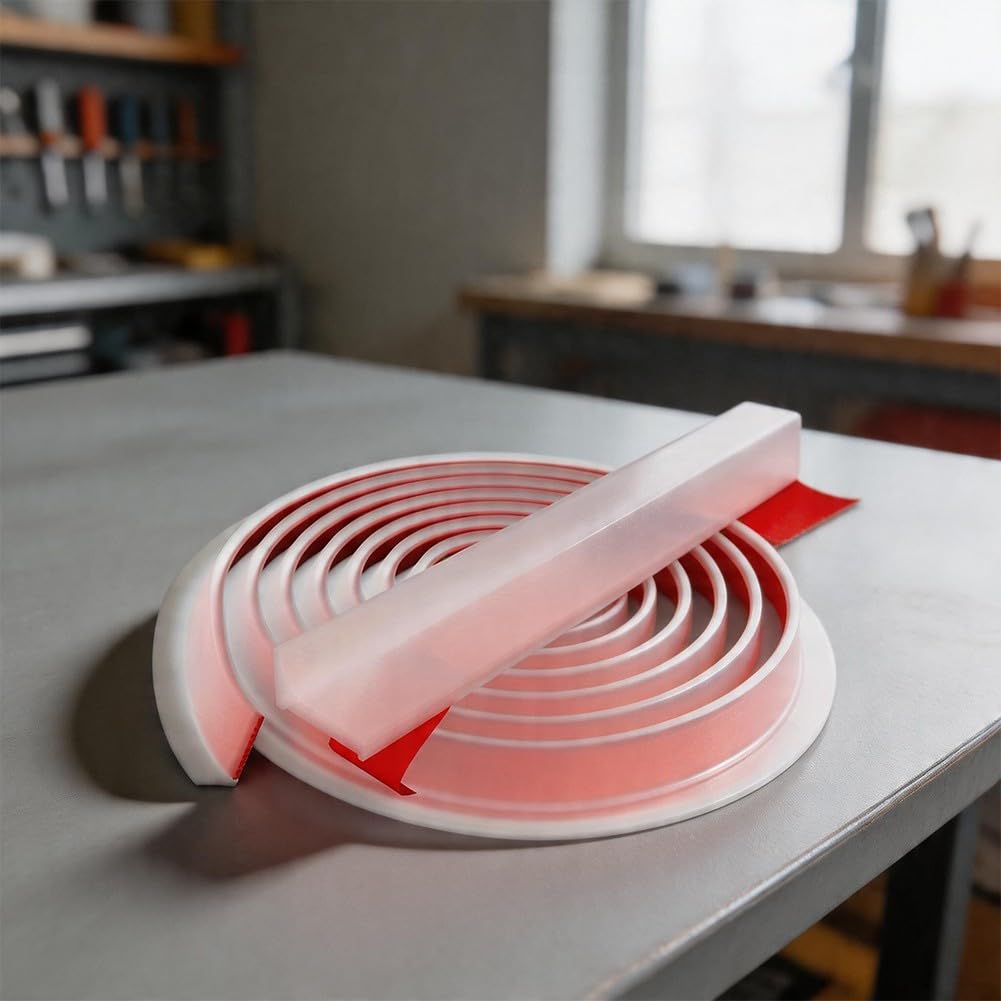 Striscia flessibile di protezione dell'acqua per cucina e bagno, guarnizione autoadesiva per bordo del piano di lavoro e base doccia, diversi colori (trasparente)