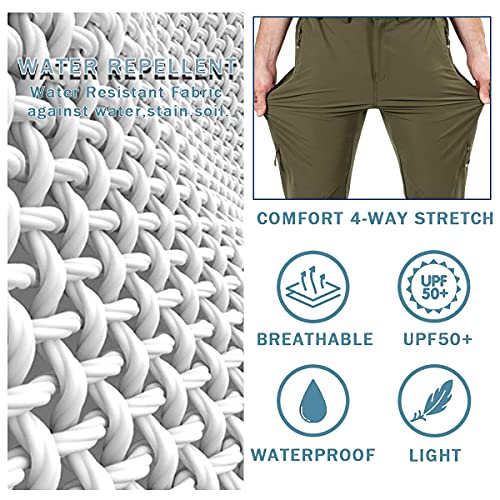 Postropaky Mens Hiking Quick Dry Lightweight Waterproof Fishing Pants Outdoor Travel Climbing Stretch Pants thumb #3