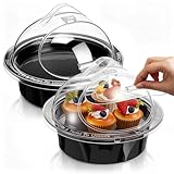 Sawysine 6-Piece Acrylic 10'' x 8.3'' Take-to-Serve Sample Dome Set Round Clear Food Service Sample Display...