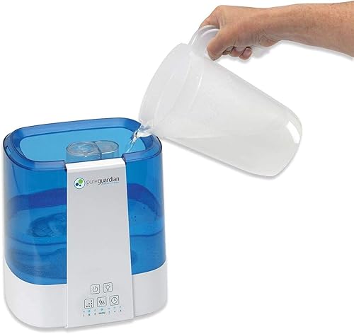 Miniatura 11 de PureGuardian H5225WCA2PK Humidificador ultrasónico de niebla cálida y fría, 100 horas de tiempo de funcionamiento, 2 galones de capacidad del