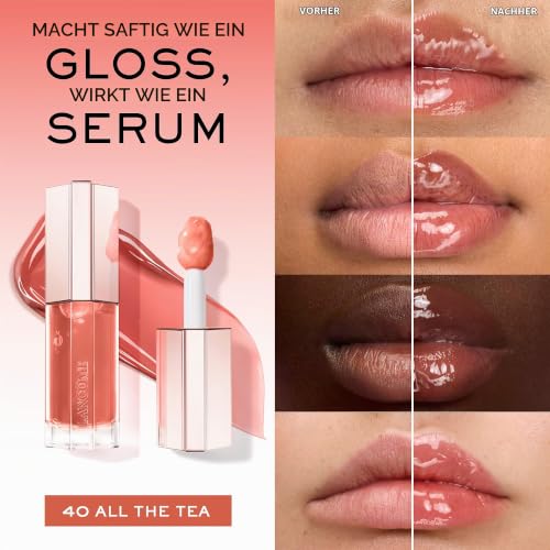 Lancôme Lip Idôle JuicyTreat 40 All The Tea, brauner, glänzender Lipgloss mit 3D-Effekt, feuchtigkeitsspendender… – Ansicht 2
