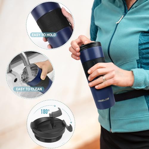 HASAGEI Travel Mugs for Hot Drinks, 600ml Insulated Coffee Mug with Leakproof Lid BPA-Free Coffee Travel Mug, Vacuum Insulation Stainless Steel Cup for Hot and Cold Coffee and Tea - Image 2