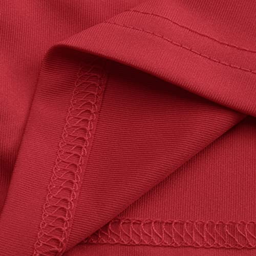 Womens Casual Blazers Open Front Long Sleeve Button Lapel Collar Work Office Jacket Plain Slim Blazer Coat Outerwear Red #TOP6