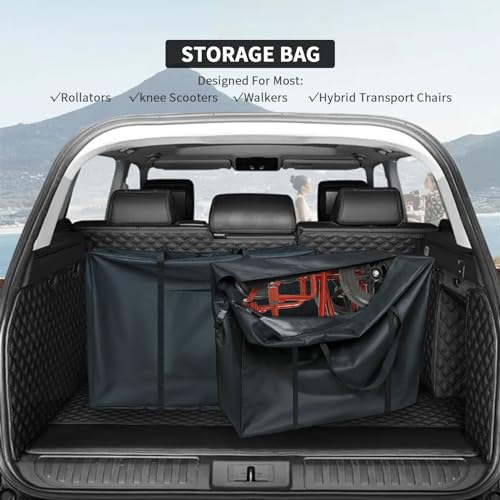 Hengme Bolsa de viagem rollator – bolsa de cadeira de rodas impermeável para cadeira de rodas compac