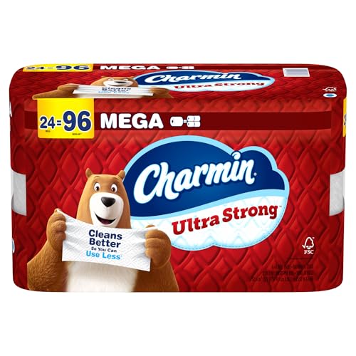 Charmin Ultra Strong Toilet Paper 24 Mega Rolls, 220 Sheets Per Roll