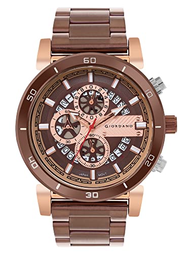 Image of Giordano Multi-Functional Watch for Man with Chronograph Mechanism and Stylish Metal Strap, Wrist Watch for Men - GD-50013-11