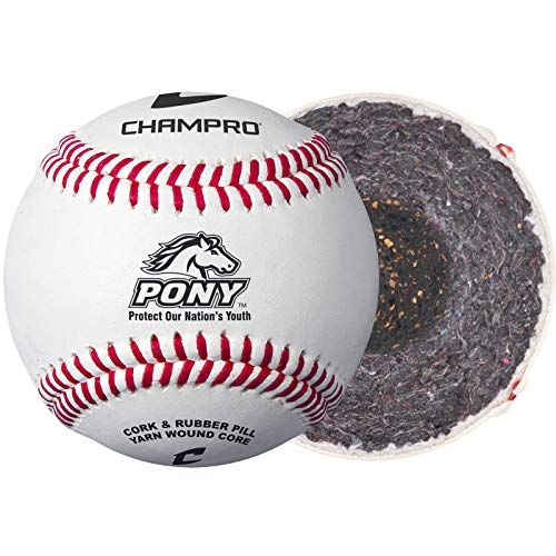 Balle Champro Poney League Baseball Haute Résistance en Cuir Véritable Boîte de 12