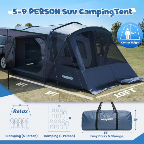 WildFinder 5-9 Person SUV Tent, Screen Porch and Awning, 14.1x9.2x6.9 FT - Image 2