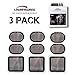 Gel Pads Replacement Unit Set Pack for All Abdominal Belts (black-3 set)
