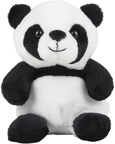 The Dreidel Company Gorro de zoológico, suave y acogedor animal de zoológico con ojos de plástico duro, juguete para niños, 5 pulgadas (Panda Beanie)