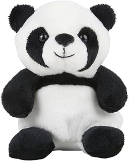 The Dreidel Company Zoo Animal Beanie, Soft Cozy Stuffed Zoo Animal with Hard Plastic Eyes Toy for Kids, 5" (Panda Beanie)