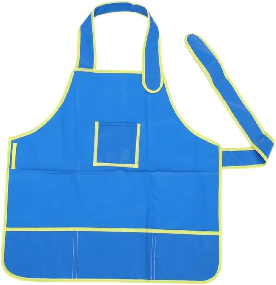 VANZACK 3Pcs Painting Smocks Art Aprons Lightweight Drawing Tool for Boys and Easy to Clean for Mess Art Activities Blue