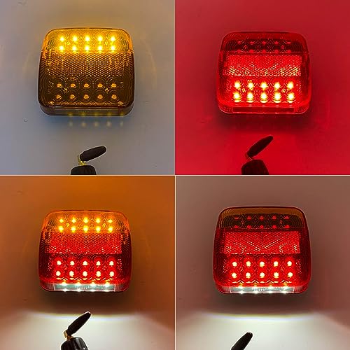Kit de luzes de reboque quadradas sem fio Luzes de reboque magnéticas Trailers IP65 Luzes de trilha