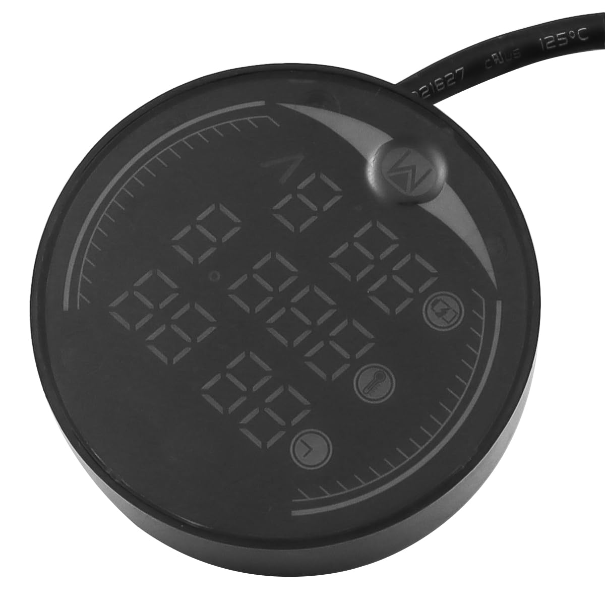 POFET Motocykl urządzenie pomiarowe cyfrowy termometr motocyklowy ATV woltomierz 5 w 1 elektroniczny zegar do termometru wody wielofunkcyjny z czujnikiem