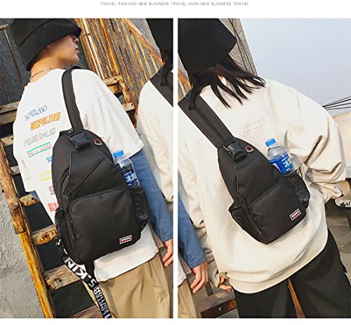 NEARAY Bolsa de lona esportiva casual masculina, Ultra Light Crossbody Pack com Alça de Ombro Ajustá