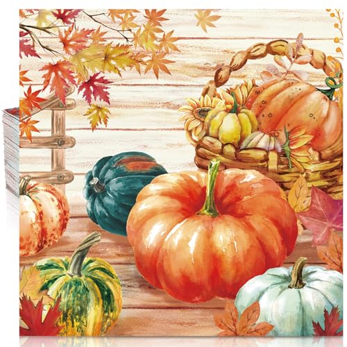 Serviettes de cocktail en papier jetables décoration de table automne maison fête