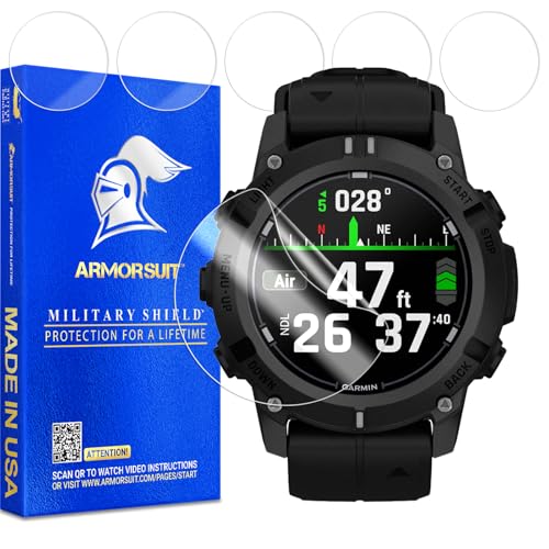 Image of ArmorSuit 6 Pack for Garmin Descent G2 / G1 Screen Protector MilitaryShield HD Clear TPU Film - Made in USA