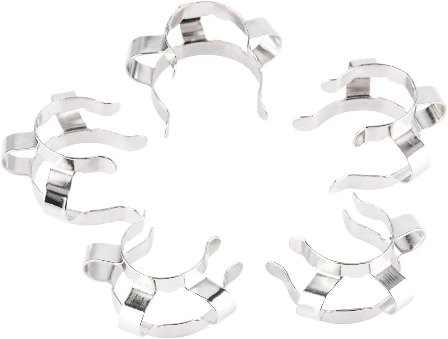 Metal Joint Clips, 5 pcs 14 mm Lab Keck Clamp #14 Keck Clips for 14/20 Glass Ground Joint Lab Accessory