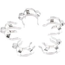 Metal Joint Clips, 5 pcs 19 mm Lab Keck Clamp #19 Keck Clips for 19/22 Glass Ground Joint Lab Accessory