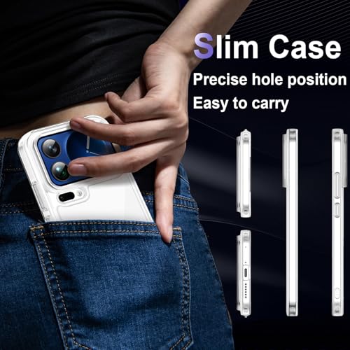 Image of Case for Xiaomi 17 Pro Max, Military Grade Drop Protection Clear Phone Case, Yellowing Resistant, Anti-Scratch Hard PC Back, Shockproof Hard Ultra-Thin Protective Cover, Transparent