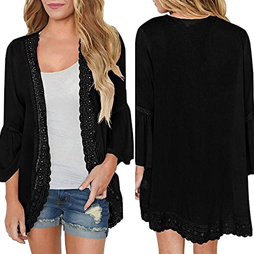 image for WUAI-Women WUAI Plus Size Cardigans for Women,Casual Loose Kimono Card