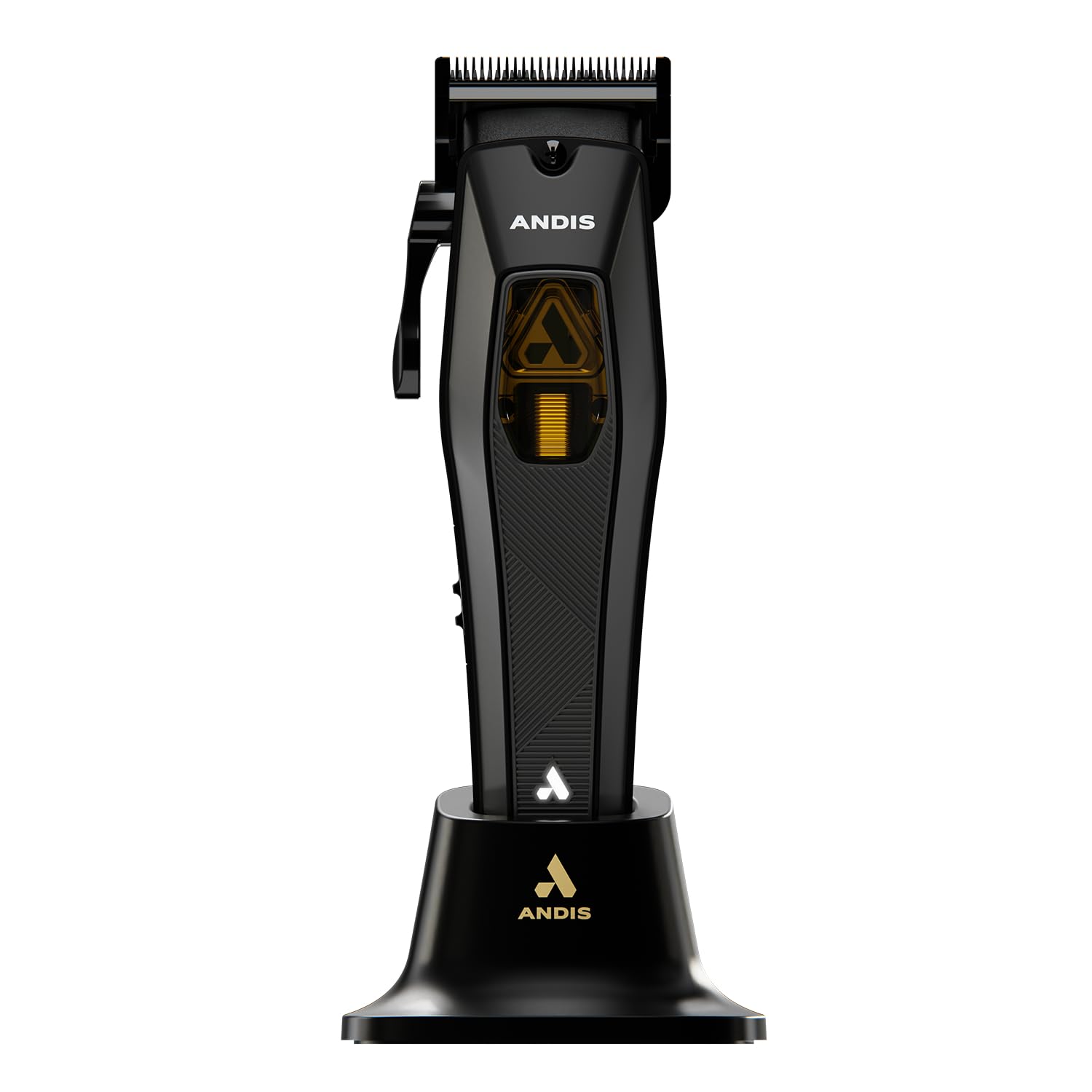 Andis 562446 Recon Professional Barber Vector Motor Hair Clipper, Adjustable-Fixed Phaze Blade, Includes OG Comb Set, Lithium Ion 4-Hour Run Time, Interchangeable Covers, Black/Gold