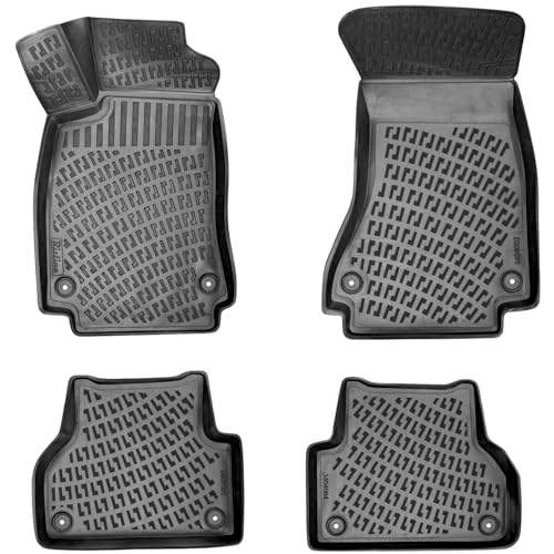 Rizline Passgenau 3D Fussmatten Auto Kompatibel mit Audi A4 B9 2015-2022 Auto Zubehör 1. Und 2....