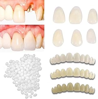 Temporary Tooth Repair kits for Filling The Missing Broken Tooth and Gaps-Moldable Fake Teeth and Thermal Beads Replacement Kits
