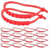 GLEAVI 20Pcs Universal Emergency Anti-Skid Tire Chains with Zip Tie Design for Cars Trucks and Electric Vehicles Easy to Install Durable Snow Ice Traction Aid for Slippery Roads