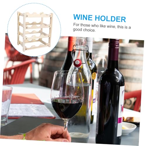 Soporte de vino de madera apilable para mesa miniatura 5