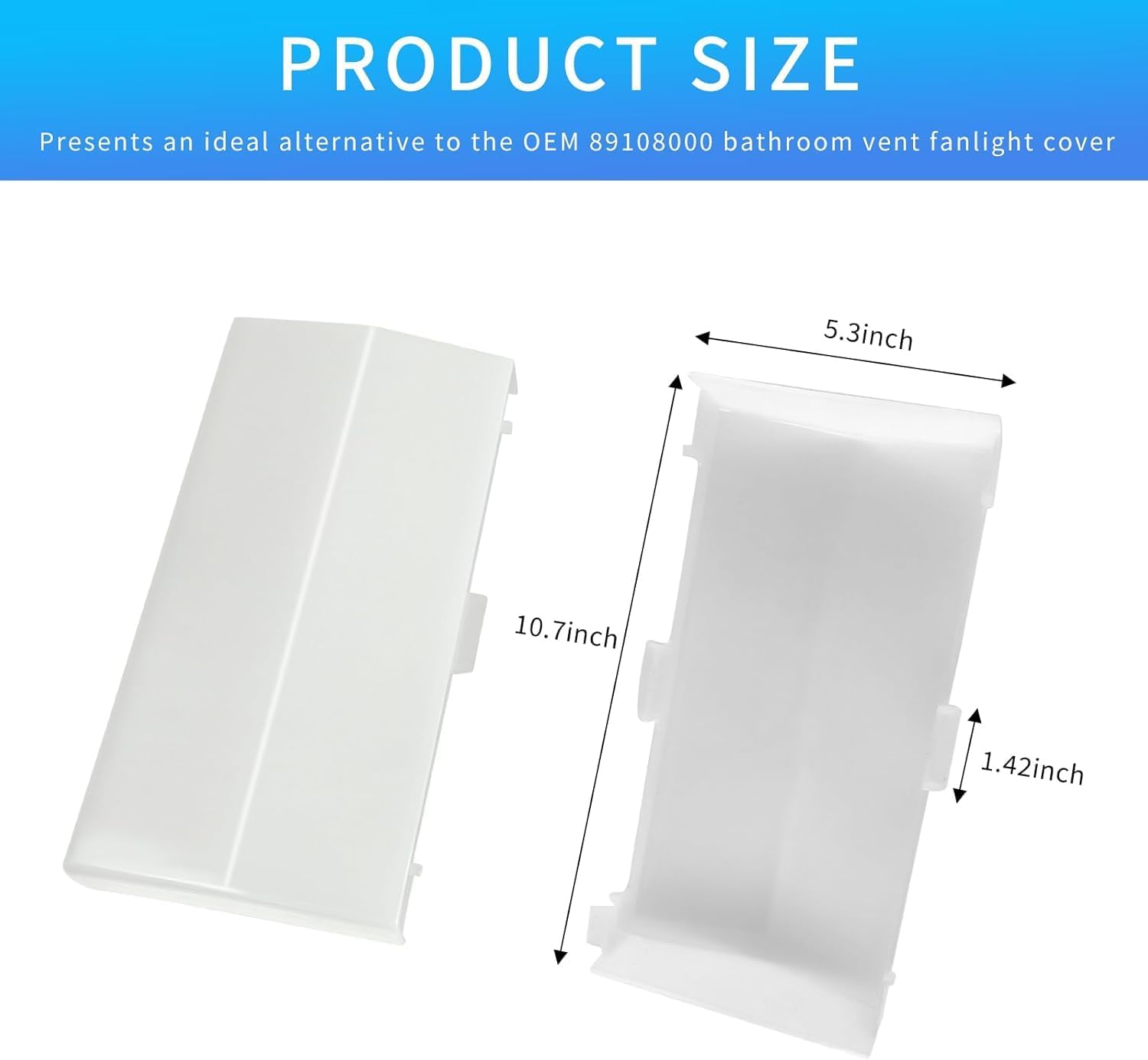 Exact Replacement 89108000 Bathroom Vent Fan Light Lens Cover - Compatible with Broan Nutone Bathroom Fan Light Cover 763RLN 769RF VF705RCN VF707RCN 770F (1)