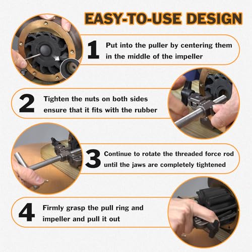 gokeshfly Impeller Puller 660040-1 for 2-1/4" to 2-9/16", Impeller Removal Tool Compatible with Jabsco Pump #50070-0040 and #50070-0200 by gokeshfly - Image 3