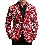 Design : blazer de Noël pour hommes, impression 3D flocons de neige