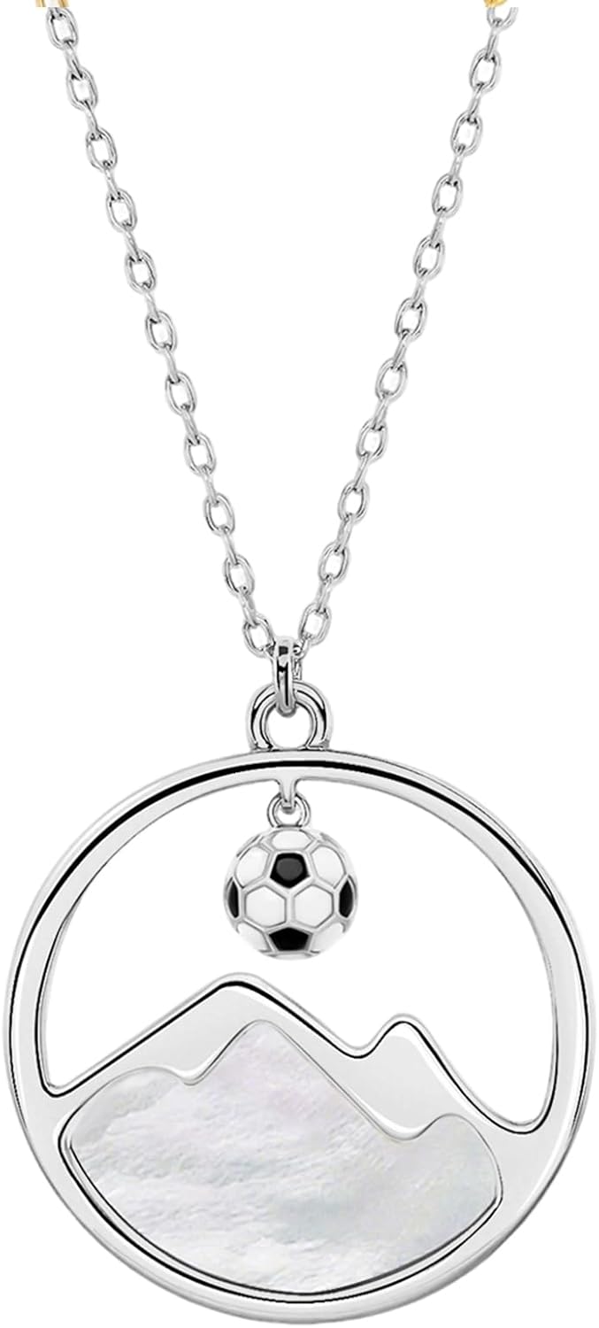 Basketball/Soccer/Softball/Volleyball Necklace for Teen Girls Women, Adjustable Sport Jewelry Accessories Birthday Christmas Gift for Sports Lovers Daughters Mom Sister Wife Friends Grandma
