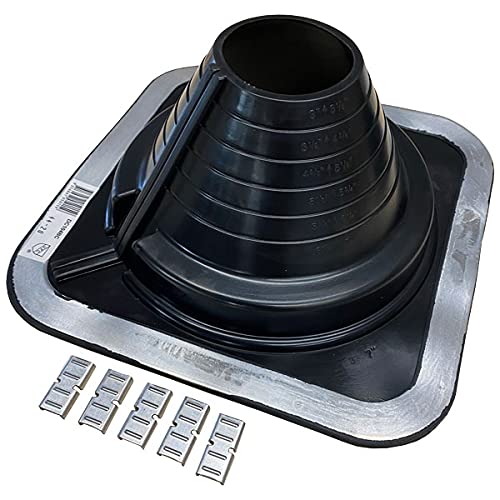 Dektite Combo Tuyau en caoutchouc clignotant – Caoutchouc EPDM – Convient aux tuyaux de 75 à 175 mm de diamètre