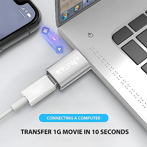 Image of JIMTAB USB C Adapter (4 Pack), USB C to USB, High-Speed Data Transfer, USB-C to USB Female Adapter for MacBook Pro 2023, iPad Pro 2023, Samsung Galaxy Book, Dell XPS and More Type C Devices