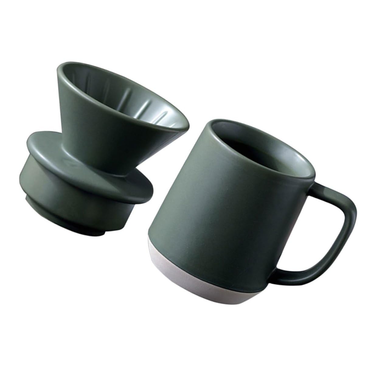 Tragbarer Keramik Kaffeefilterbecher für Handgebrühten Kaffee zu Hause