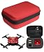 Protective Case for Kidcia, EACHINE E55, FQ777 FQ17W, Hobbylane Altitude Hold Folding Drone, RC Quadcopter Drone with FPV Camera and Live Video, DIY Foam Blocks (Red with Black Zip)