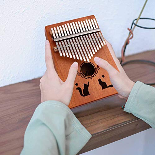 HEALLILY Kalimba Polegar Piano 17 Teclas Mbira Dedo Piano Instrumento Musical Portátil para Crianças