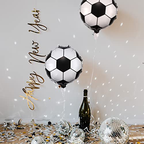Aiex 12Pcs 18Inch Soccer Party Balloons, Soccer Balloon Decoration With 10M White Cord Soccer Party Supplies For Football Soccer Theme Kids Birthday Party Decorations #TOP3