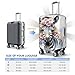 NLCUUIQ Cute Zebra Flower Painting Travel Luggage Cover Fashion Stretch Suitcase Protector Washable Dust Proof Suitcase Cover Anti-Scratch Elastic Travel Baggage Covers Fits 22-24 Inch Luggage