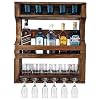 Bar de Parede Art Madeira para 5 Garrafas + Cesta Porta Cervejas Long Necks até 6 Garrafas 8