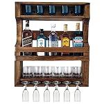 Bar de Parede Art Madeira para 5 Garrafas + Cesta Porta Cervejas Long Necks até 6 Garrafas 11