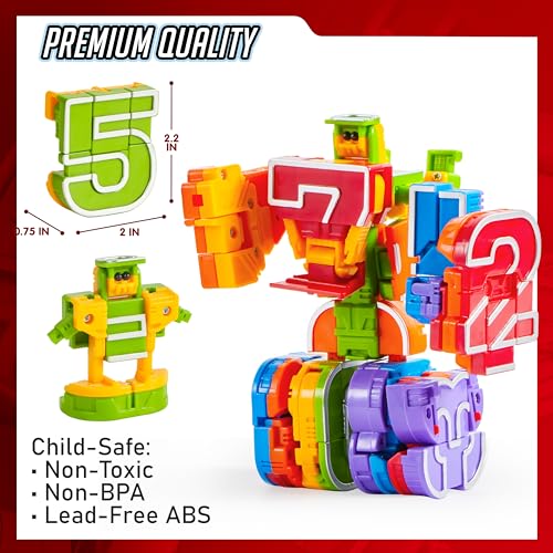 JOYIN 10 Pcs Number Bots Educational Toys, Number Bots, Action Figure Learning Toys, Christmas Birthday Gifts for Kids Boys Girls 3 4 5 6 Years Old - Image 8