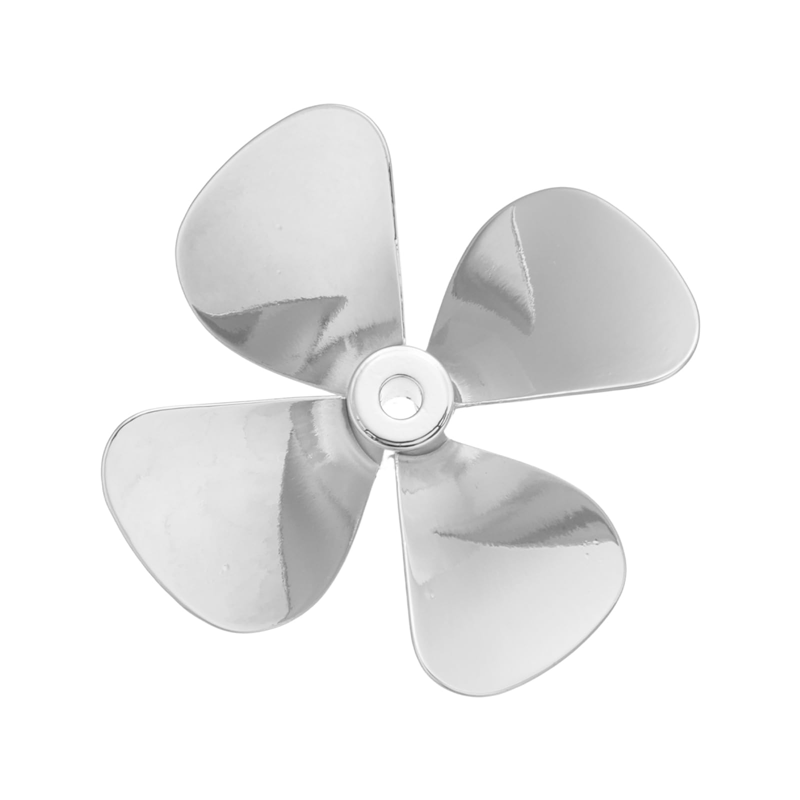 sourcing map RC Boat Propeller, 4 Blades Propellers 4mm Hole Dia 60mm OD CCW Clockwise Rotating Drill Propeller for RC Boat, DIY Ship Model, Silver